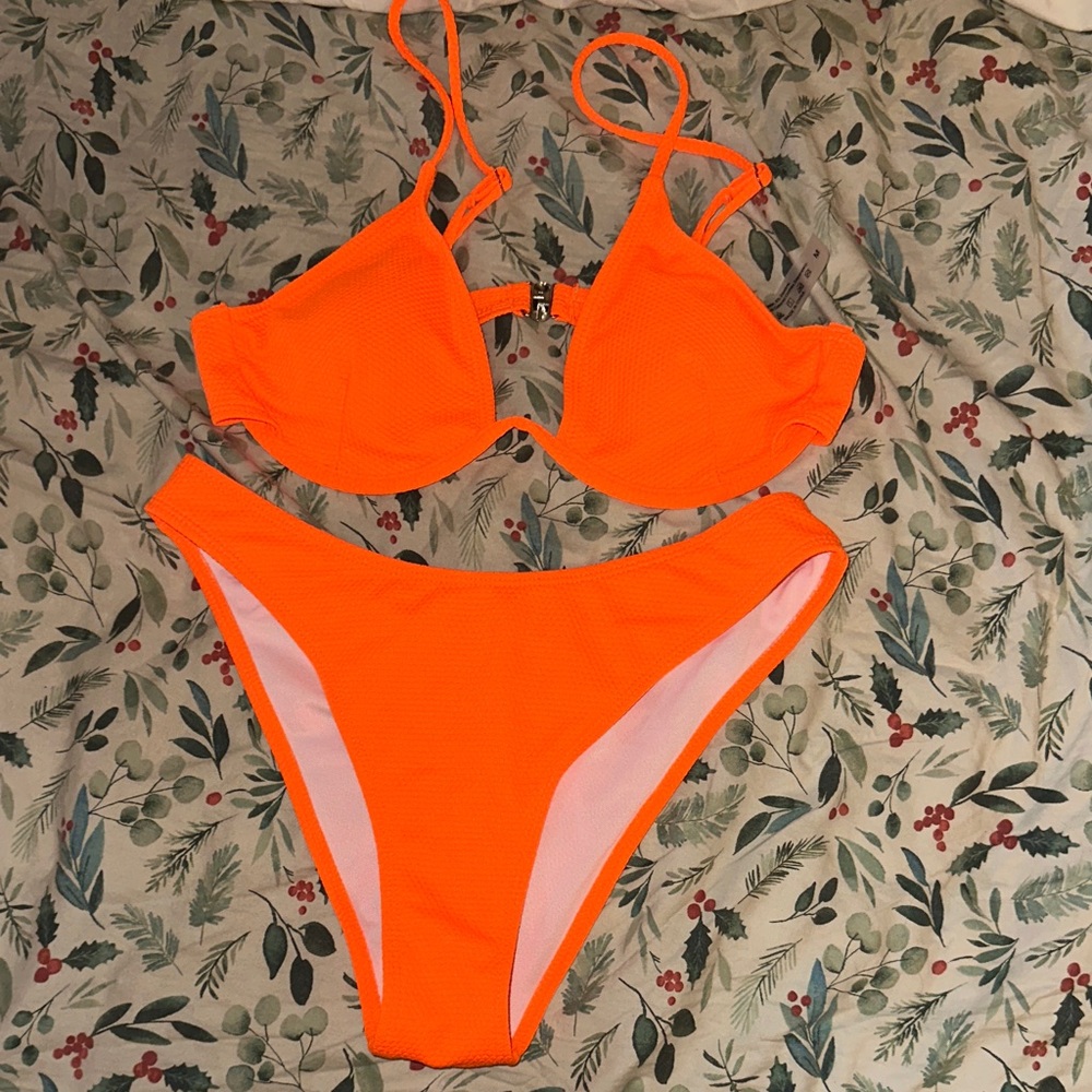 SHEIN Bright Orange Bikini Set